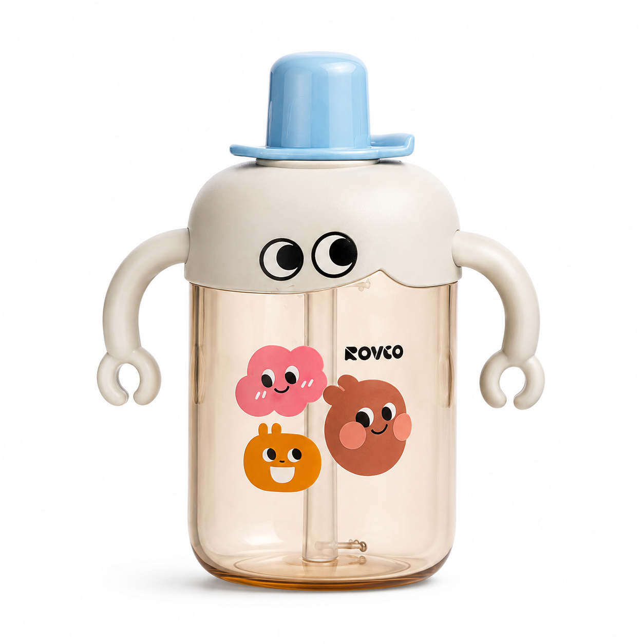 ROVCO PPSU Baby Straw Training Cup 300ml with Handle | Leakproof Sippy Cup for 6+ Months Baby | RK-B1070-2
